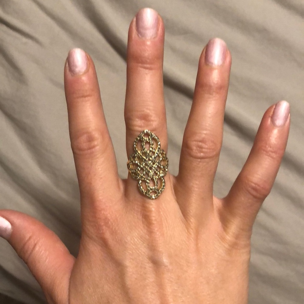 Stella and dot gold adjustable ring